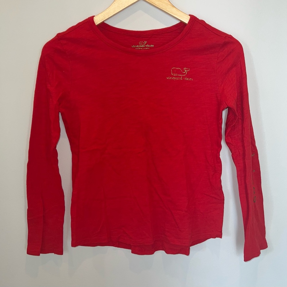 Vineyard vines long sleeve tee - red